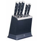 EverSharp 5-pc Knife Set and Knife Block w/ Integrated Sharpe