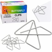Metal butterfly clips for documents, 24 mm, 100 pcs.