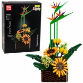 Construction Blocks Composition Sterlicja Sunflowers in a Pot 1608 pcs