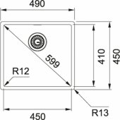 BXX 210/ 110-45 Stainless steel(127.0372.489)