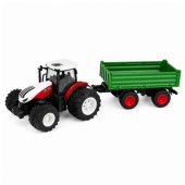 Remote Controlled Farm Tractor with Tipper Trailer, Lights, Sound 1:24