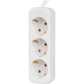 Extension cable 1.5m white 3x 230V Schuko