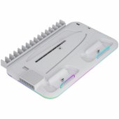 Aušinimo stovas CS-51 RGB PS5 Slim/ DE su įkrovimu, baltas