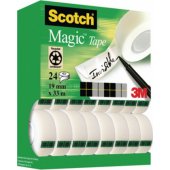 Scotch Taśma biurowa Magic (8-1933R24TPR), matowa, 19mm, 33m, 24szt.