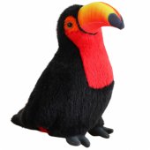 Plush Toucan Bird Plush Toy Mascot Cuddly Toy Red 30cm