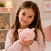 Plush Pig Mascot Soft Cuddly Toy Pink 16 cm
