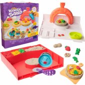 Spin Master Kinetic Sand – Squish Pizza Set, žaidimų smėlis 453 gramai sa