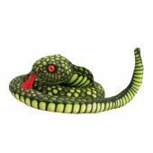 Žalias pliušinis gyvatės talismanas, 100 cm