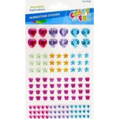 Craft with Fun OZDOBA DEK KRYSZT SPRZYL KOL CF 120SZT MIX B/ C