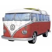 3D Volkswagen T1 baltai raudonas 162 vnt.