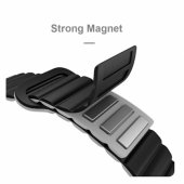 22mm Universal Loop magnetic silicone strap Brown/ Black