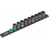 Wera C Impaktor socket magnetic strip 1 Socket set 1/ 2 (black/ green, 9