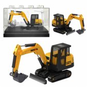 Huina Yellow 1:80 Metal Excavator Collectible Model