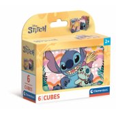 6 Cube Building Blocks Puzzle DISNEY STITCH | Clementoni 40905 | 2+