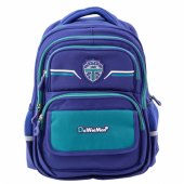 Children®s School Backpack Chest Strap Navy Blue Green 20L 38cm