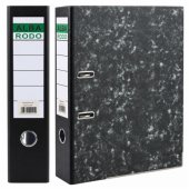 A4/ 80mm Document Binder with Lever Mechanism, Gray Marble