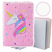 Notebook Notebook Lined Sequins Two-Color Unicorn A5 80 Sheets