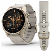 Fenix 8 Amoled Soft Gold with Limestone Leather Band 43mm 010-02903-40