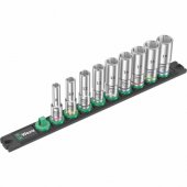 Wera Magnetic socket strip B Deep 1 Socket set 3/ 8 (black/ green, 9-pie