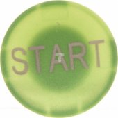 Eaton 22 mm plokščias mygtuko lęšis, žalias, su START simboliu M22-XD-G