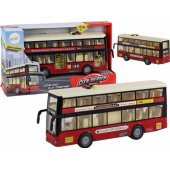 Dviaukštis miesto autobusas, šviesos ir garsai, raudonas, 1:16