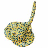 Plush Stingray Mascot Cuddly Toy Yellow Dotted 50cm