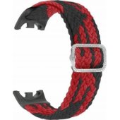 Nailoninis dirželis Xiaomi Mi Band 8, juodai raudonas
