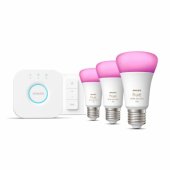 Philips Hue pradinio rinkinio tiltelis + 3 x E27 A60 RGBW 9W BT lemputė +.
