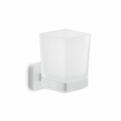 glass with holder Tonga, matte white