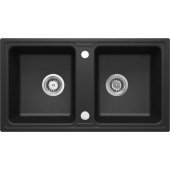 DEANTE 2-CHAMBER GRANITE SINK GRAPHITE METALLIC ZORBA