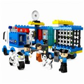 Construction Bricks Police Truck Motorcycle Police Figures 91 pcs.