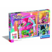PUZZLE 3X48PCS SQUARE TROLLS 25292