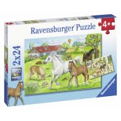 _6821026 Ravensburger dėlionė 2x24 vnt. arkliai