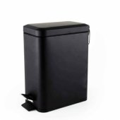 LA041173BLKPEU7 Slimline Pedal Bin - Black 5-Litre