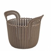Basket Knit Brown 3L 23x19x19cm