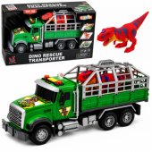 Transporteris sunkvežimis su narvu, T-Rex dinozauro figūrėle, šviesomis ir garsais 1