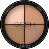 Gosh GOSH_Highlight skaistalų ir kontūravimo 4-in-1 paletė 001 Lig