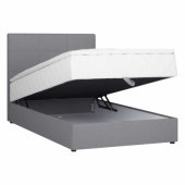 Continental bed LEVI 120x200cm, with mattress, grey