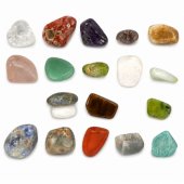 Set of Semi-precious Minerals, Collectible Stones, Educational, 20 pcs