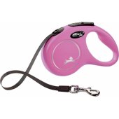 Flexi New Classic Automatic Strap Leash S 5m Pink