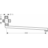 Long swivel spout 30cm 14495000