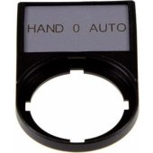 Eaton HAND-0-AUTO aprašomoji plokštelė 50 x 30mm juoda 22mm stačiakampė
