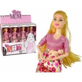 Baby Doll Pregnant Pink Dress Flowers