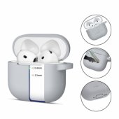 Silicone Hook Airpods 4 cover grey