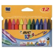 Bic BIC KIDS PLASTIDECOR TRIANGLE vaškinės kreidelės dėžutėje, 12 vnt. - 829
