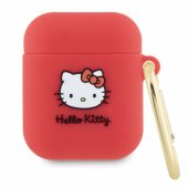 3D Kitty Head Airpods 1/ 2 cover red