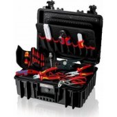 Knipex "Robust23" electric tool case, 25 pieces (black, with tool asso
