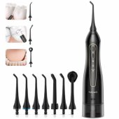 Wireless Portable IPX7 Irrigator 3-modes / 7 nozzles / 1400mAh Black