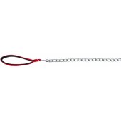Trixie chain leash with nylon loop - Red 2 mm