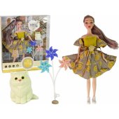 LeanToys Emily lėlė su vėjo malūno katinu vaikams